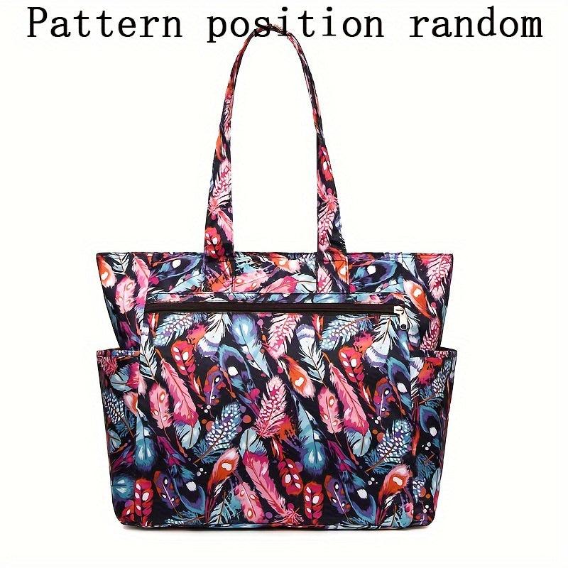 Floral Pattern Tote Bag Large Capacity Handbag