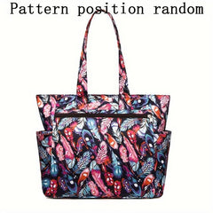 Floral Pattern Tote Bag Large Capacity Handbag