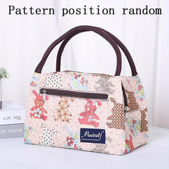 Insulated Lunch Bag Portable Zipper Handbag