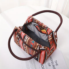 Insulated Lunch Bag Portable Zipper Handbag