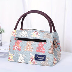 Insulated Lunch Bag Portable Zipper Handbag