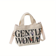 Canvas Crossbody Bag Women's Versatile Tote Purse Handbag
