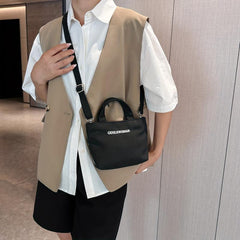 Canvas Crossbody Bag Women's Versatile Tote Purse Handbag