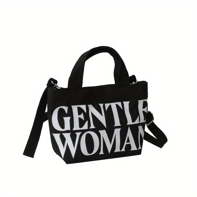Canvas Crossbody Bag Women's Versatile Tote Purse Handbag