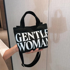 Canvas Crossbody Bag Women's Versatile Tote Purse Handbag