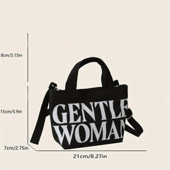 Canvas Crossbody Bag Women's Versatile Tote Purse Handbag