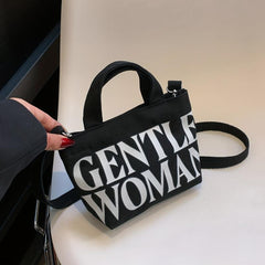 Canvas Crossbody Bag Women's Versatile Tote Purse Handbag