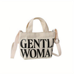 Canvas Crossbody Bag Women's Versatile Tote Purse Handbag