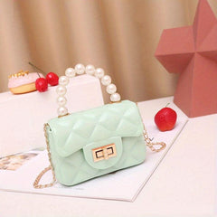 Quilted Crossbody Bag with Metal Chain Handle