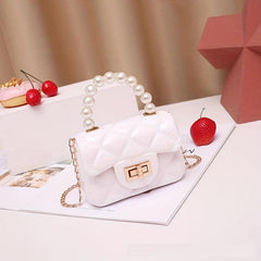 Quilted Crossbody Bag with Metal Chain Handle