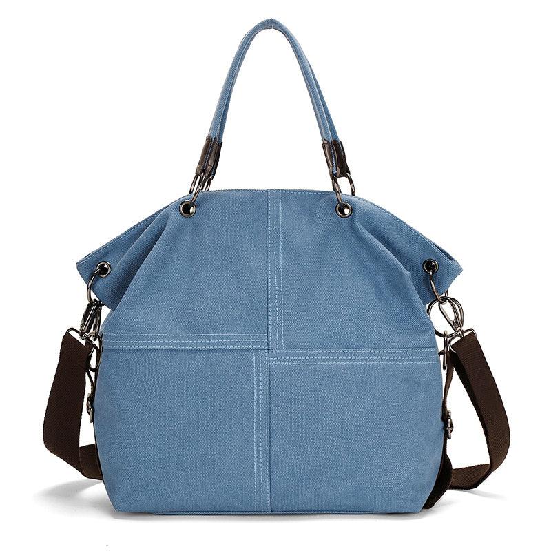 Large Capacity Canvas Shoulder Bag Vintage Crossbody Travel Bag