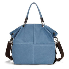 Large Capacity Canvas Shoulder Bag Vintage Crossbody Travel Bag