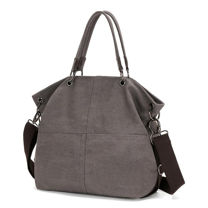 Large Capacity Canvas Shoulder Bag Vintage Crossbody Travel Bag