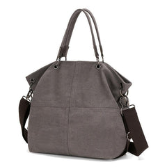 Large Capacity Canvas Shoulder Bag Vintage Crossbody Travel Bag