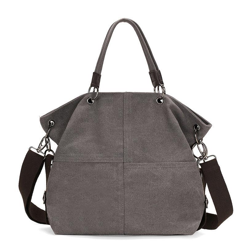 Large Capacity Canvas Shoulder Bag Vintage Crossbody Travel Bag