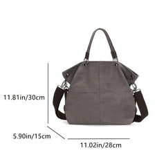 Large Capacity Canvas Shoulder Bag Vintage Crossbody Travel Bag