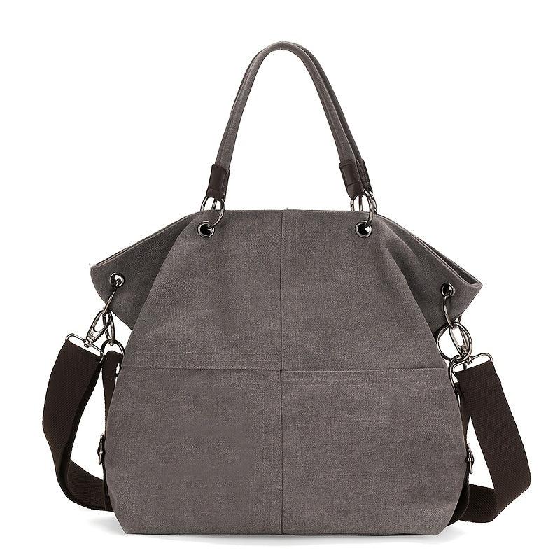 Large Capacity Canvas Shoulder Bag Vintage Crossbody Travel Bag