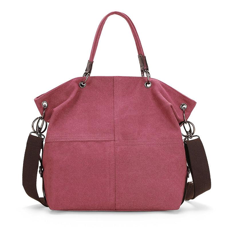 Large Capacity Canvas Shoulder Bag Vintage Crossbody Travel Bag