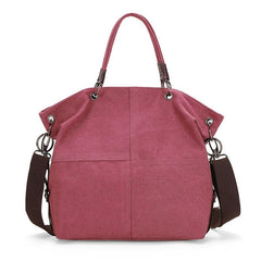 Large Capacity Canvas Shoulder Bag Vintage Crossbody Travel Bag