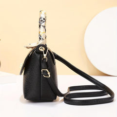 Classic Turn Lock Satchel Bag Solid Shoulder Bag For Work