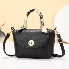 Classic Turn Lock Satchel Bag Solid Shoulder Bag For Work