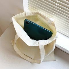 Canvas Tote Bag Yoga Shoulder Bag Large Capacity Shopping Bag