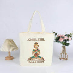 Canvas Tote Bag Yoga Shoulder Bag Large Capacity Shopping Bag