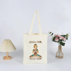 Canvas Tote Bag Yoga Shoulder Bag Large Capacity Shopping Bag