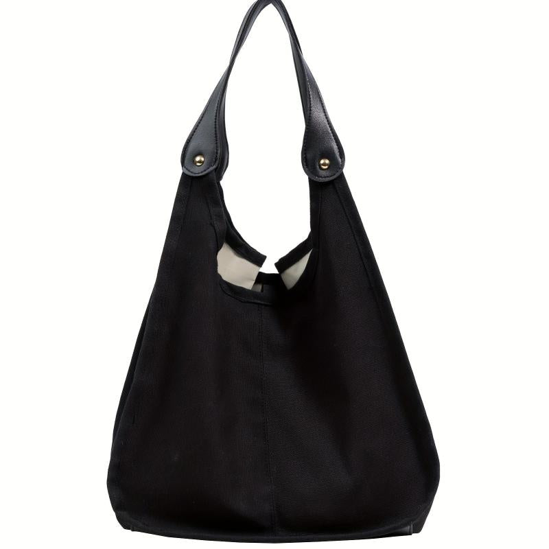 Casual Colorblock Hobo Shoulder Bag All Match Storage Handbag