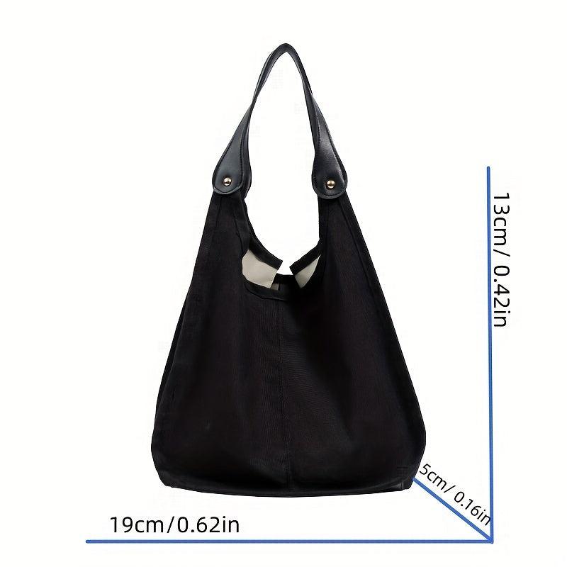 Casual Colorblock Hobo Shoulder Bag All Match Storage Handbag