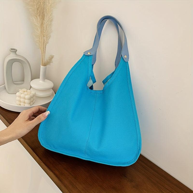 Casual Colorblock Hobo Shoulder Bag All Match Storage Handbag