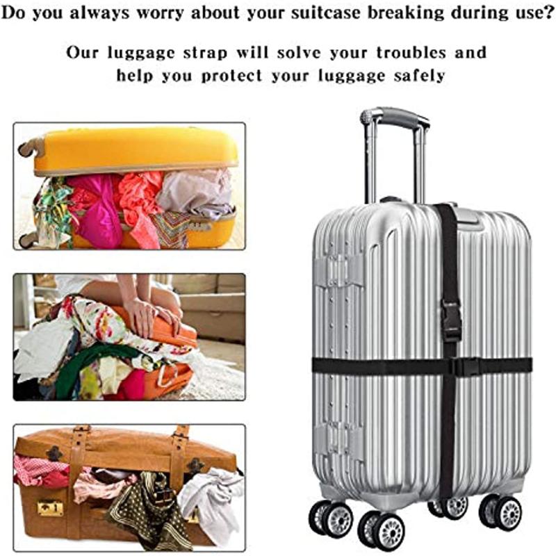 2PCS Luggage Nylon Straps Quick Release Buckle Utility Straps