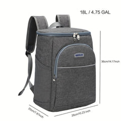 Large Capacity Picnic Backpack Leak-proof Plates & Cutlery Storage Bag