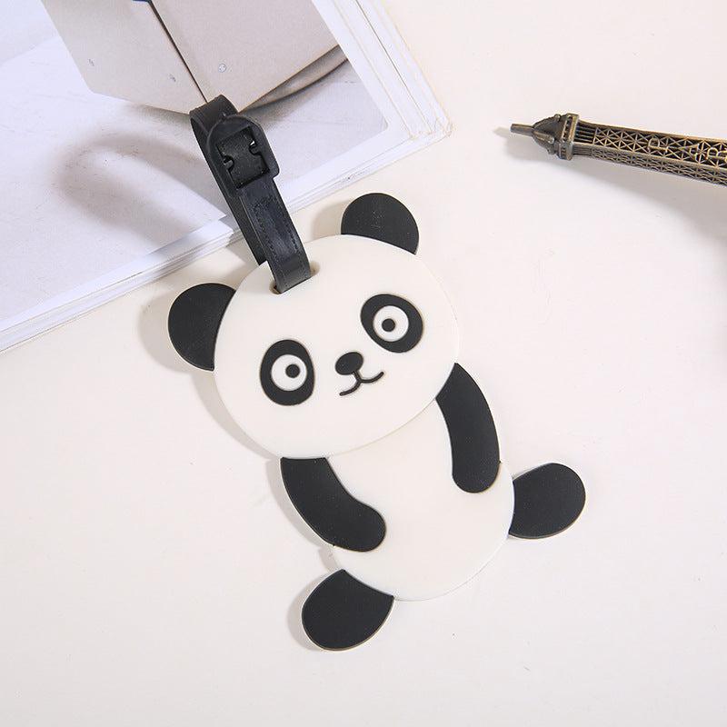 PVC Panda Plane Boarding Pass Travel Label Hangtag
