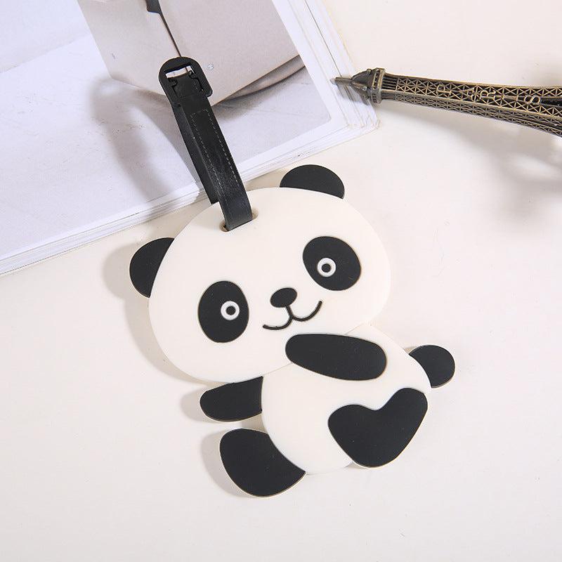 PVC Panda Plane Boarding Pass Travel Label Hangtag