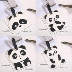 PVC Panda Plane Boarding Pass Travel Label Hangtag
