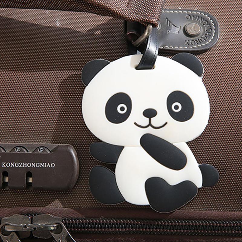PVC Panda Plane Boarding Pass Travel Label Hangtag
