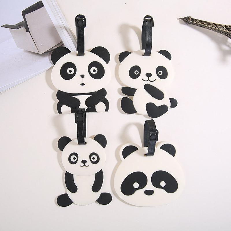 PVC Panda Plane Boarding Pass Travel Label Hangtag