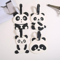 PVC Panda Plane Boarding Pass Travel Label Hangtag