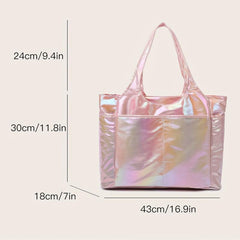 Holographic Large Capacity Tote Bag Portable Travel Luggage Bag
