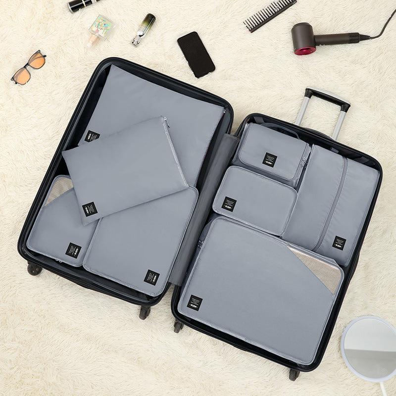 8 Pcs Solid Travel Bags Dustproof Luggage Organizers