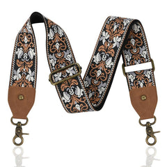 Ethnic Embroidery Wide Purse Straps For Women Replacement Shoulder Bag Strap