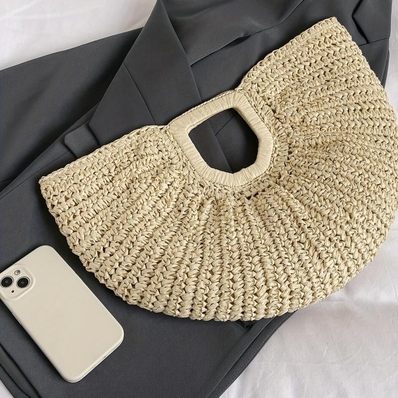 Straw Woven Summer Handbag Beach Clutch Bag Women's Casual Purse