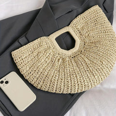 Straw Woven Summer Handbag Beach Clutch Bag Women's Casual Purse