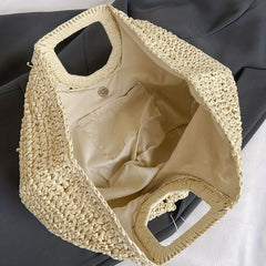 Straw Woven Summer Handbag Beach Clutch Bag Women's Casual Purse
