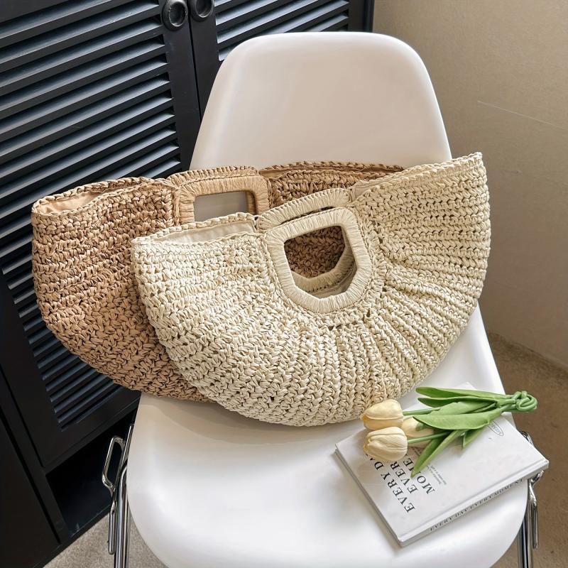 Straw Woven Summer Handbag Beach Clutch Bag Women's Casual Purse
