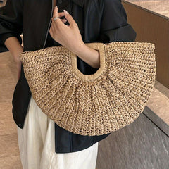 Straw Woven Summer Handbag Beach Clutch Bag Women's Casual Purse