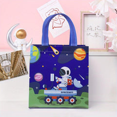 10pcs Space Astronaut Print Tote Bag Set Party Treat Gift Bag