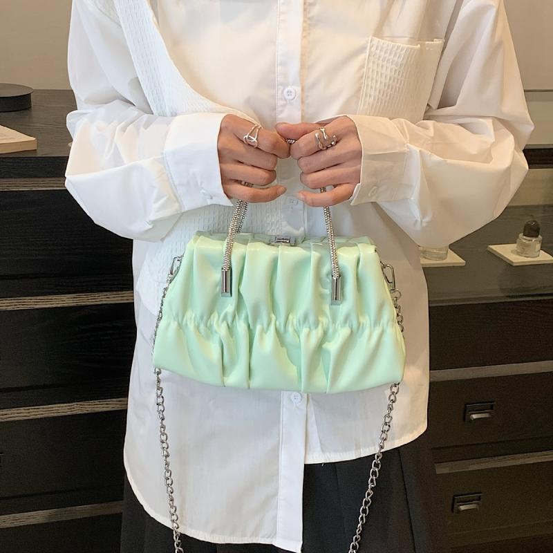 Fairy Cloud Pleated Crossbody Bag Ruched Shoulder Bag Women's Stylish Handbag