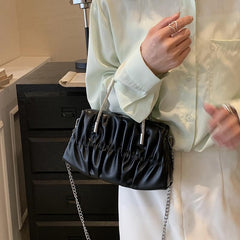 Fairy Cloud Pleated Crossbody Bag Ruched Shoulder Bag Women's Stylish Handbag
